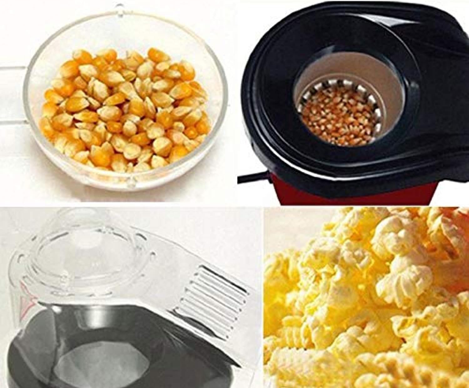 Popcorn Maker Machine, Popcorn Machine Hot air Pop Popper Maker Small Tabletop Home Party Snack